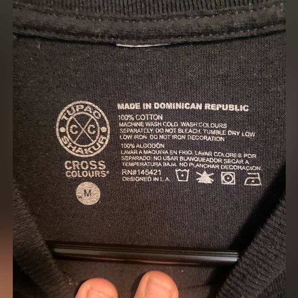 Black Graphic Tee with Purple Print - Picture 4 of 4